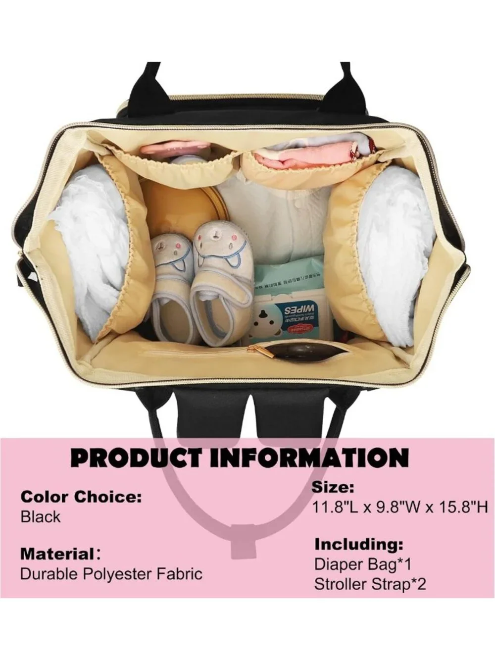 Stylish Multifunction Diaper Bag Backpack for Boys & Girls - Large Capacity